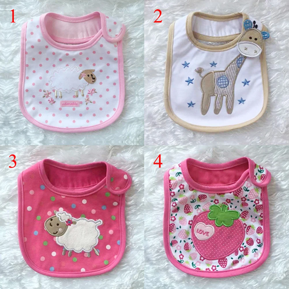 

Хлопковые водонепроницаемые нагрудники для младенцев, бежевые мягкие впитывающие детские банданы с рисунком жирафа, хлопковые полотенца со слюной