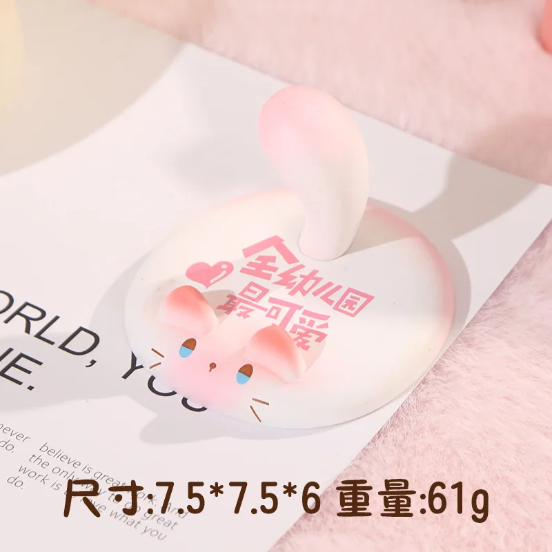 حامل هاتف Meow Meow بتصميم إبداعي رائع، أداة أساسية لحامل الهاتف المنزلي مع طلاء مطاطي لسطح المكتب