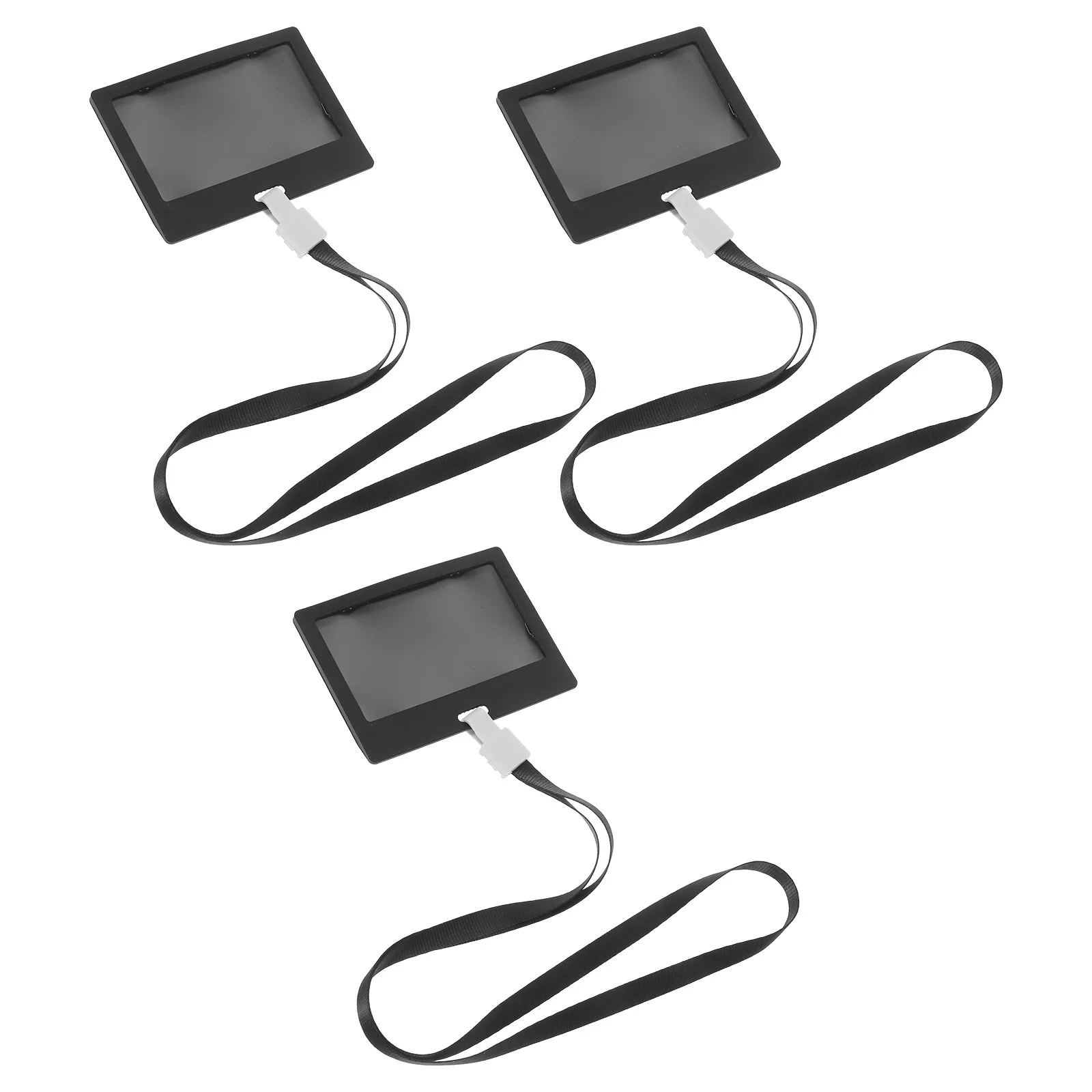 3 مجموعة حامل شارة الهوية أكمام بطاقات شفافة للعمل Id بطاقات الأعمال المضادة للخدش أغطية حماية شفافة اسم شارة كم #2