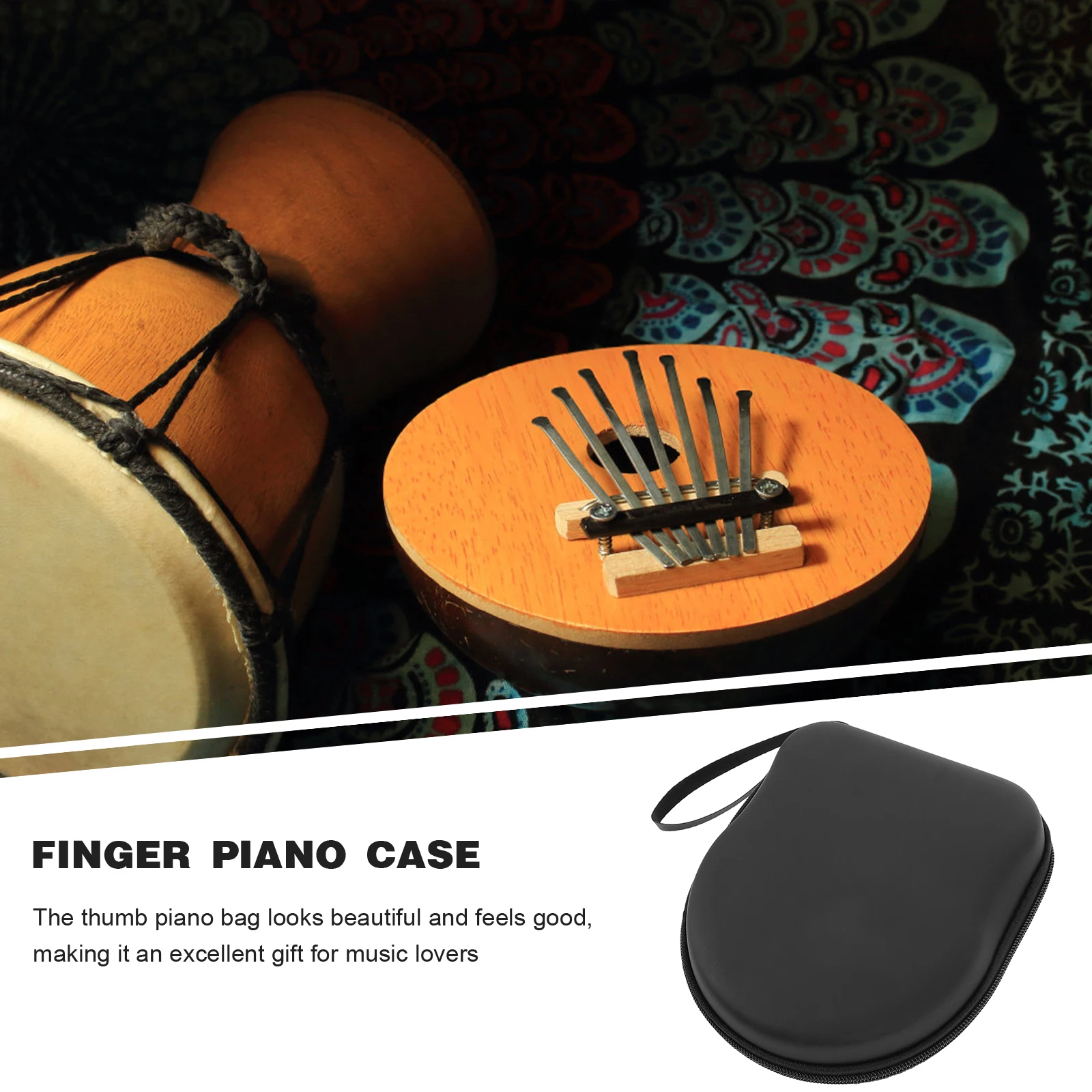 

Piano Tote Bag Reusable Music Instruments Kalimba Pouch Storage Case Protective Thumb
