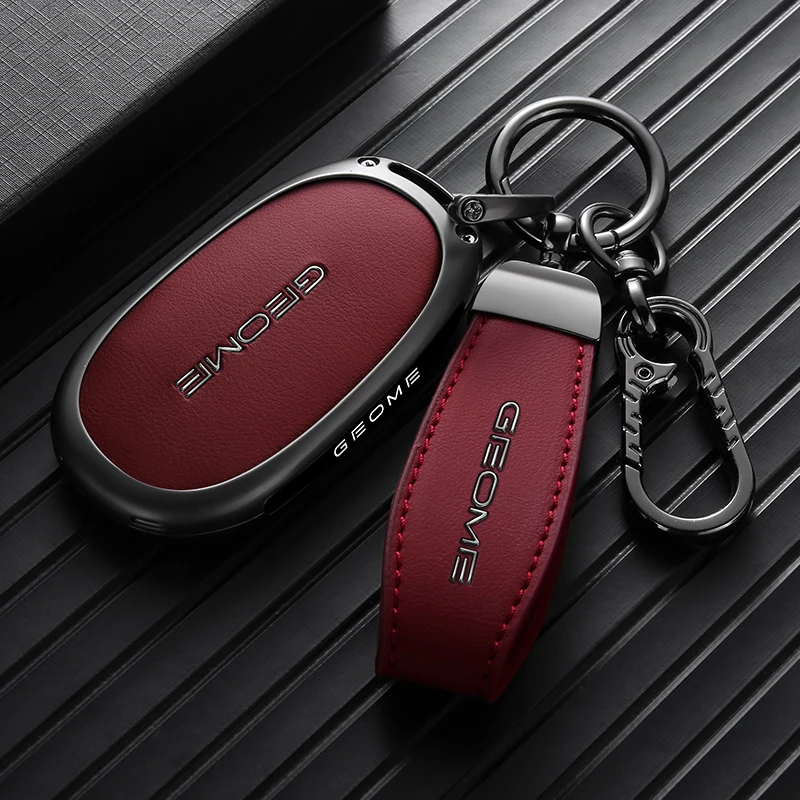For Geely Car Key Cover Zinc Alloy Key Fob Protector Full Coverage Shockproof Drop Proof EX2 GEOME e.MAS 5 Car Accessories