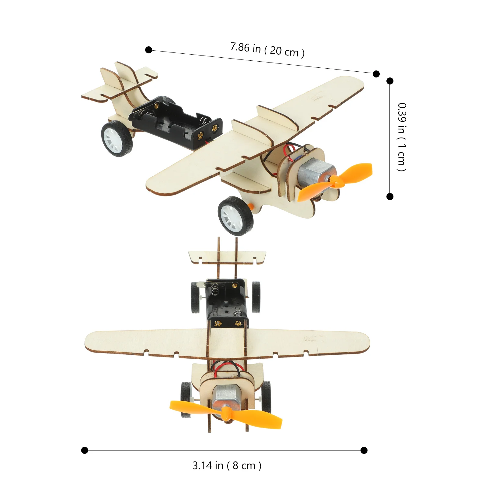 

Taxi DIY Science Experiment Kids Airplane Model Toy Experiments for Assembly Kits Wood
