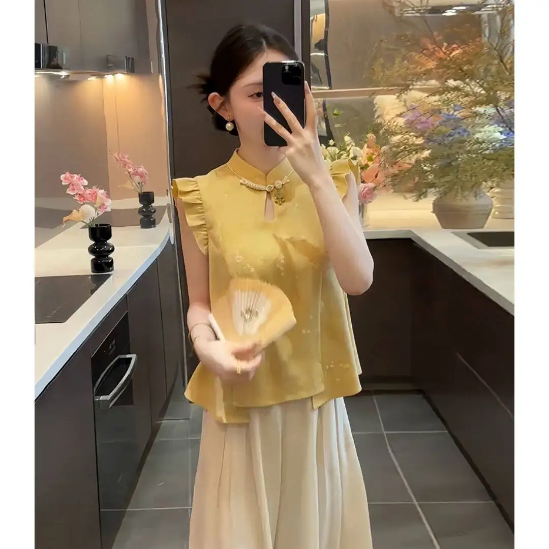 2026 New Korean Version Age Reducing Stylish Top Casual Pants Elegant Women's Two Piece Set