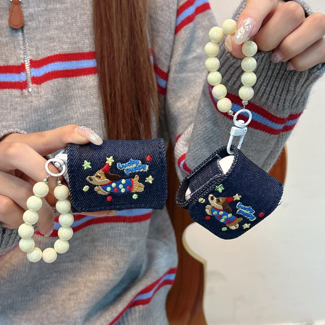 Cute Denim Earphone… - image