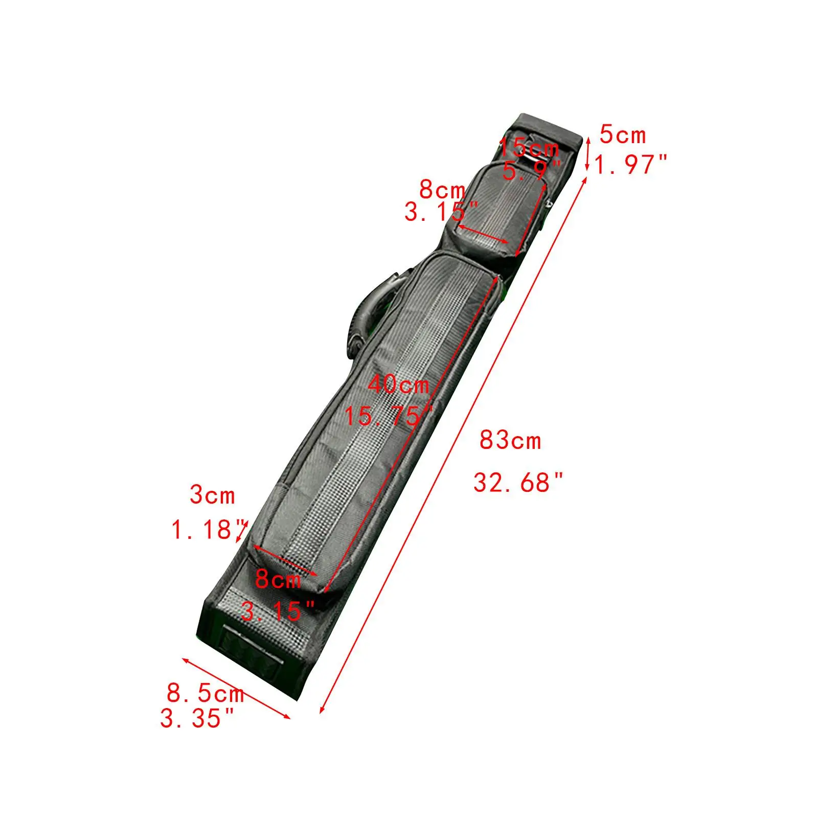 

Pool Cue Cases 5 Holes 1/2 3/4 Jointed Cue Cases with Adjustable Strap Billiard Pole Rod Snooker Club Pool Cue Bag Carry Bag