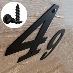 Black 127mm Stainless Steel Garden House Numbers Letters Doorplates 5
