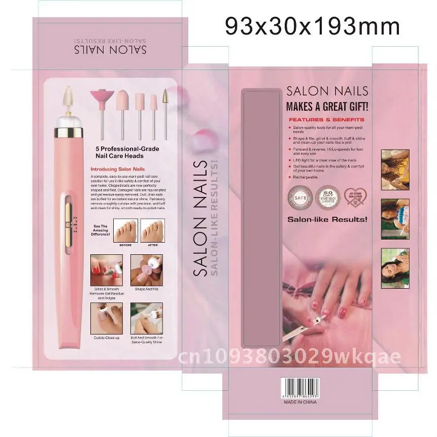 Vijf-in-één nagelschuurmachine met lichte elektrische kleine draagbare nagelontladen