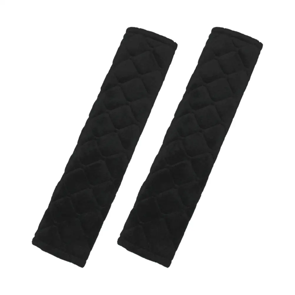 2Pcs Universal Car Seat Belt Cover Adjustable Soft Plush Accessories Shoulder Adults Seat Belt Kids BackPack Car Strap Auto B6L7