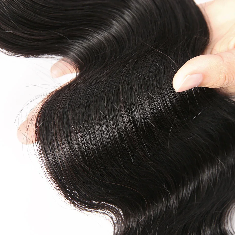 ボディウェーブ人毛エクステ ブラジリアンウィービング ナチュラルブラック 1 3 4 バンドルセット バージンヘア 30インチ 生毛エクステウィッグ