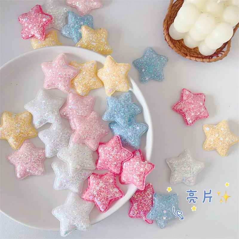 20/10 Pieces of Sequin Star Accessories, Shiny and Available in Multiple Colors, Multi-Purpose, Suitable for Handmade Packaging Decoration and Embellishment, Small Accessories