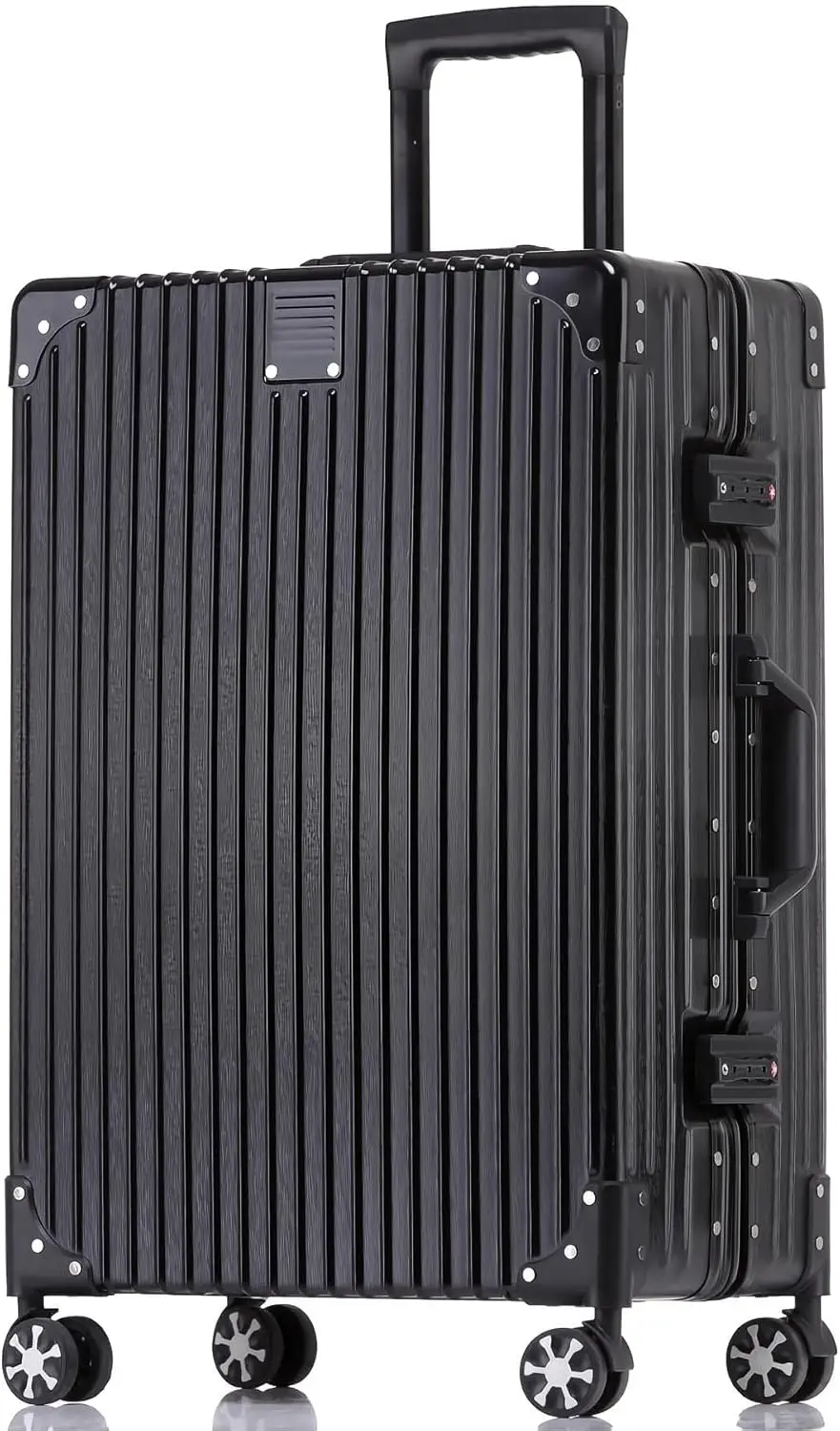 Carry On Luggage with Aluminum Frame, 20 Inch PC Hard Shell Suitcase with Spinner Wheels and TSA Locks