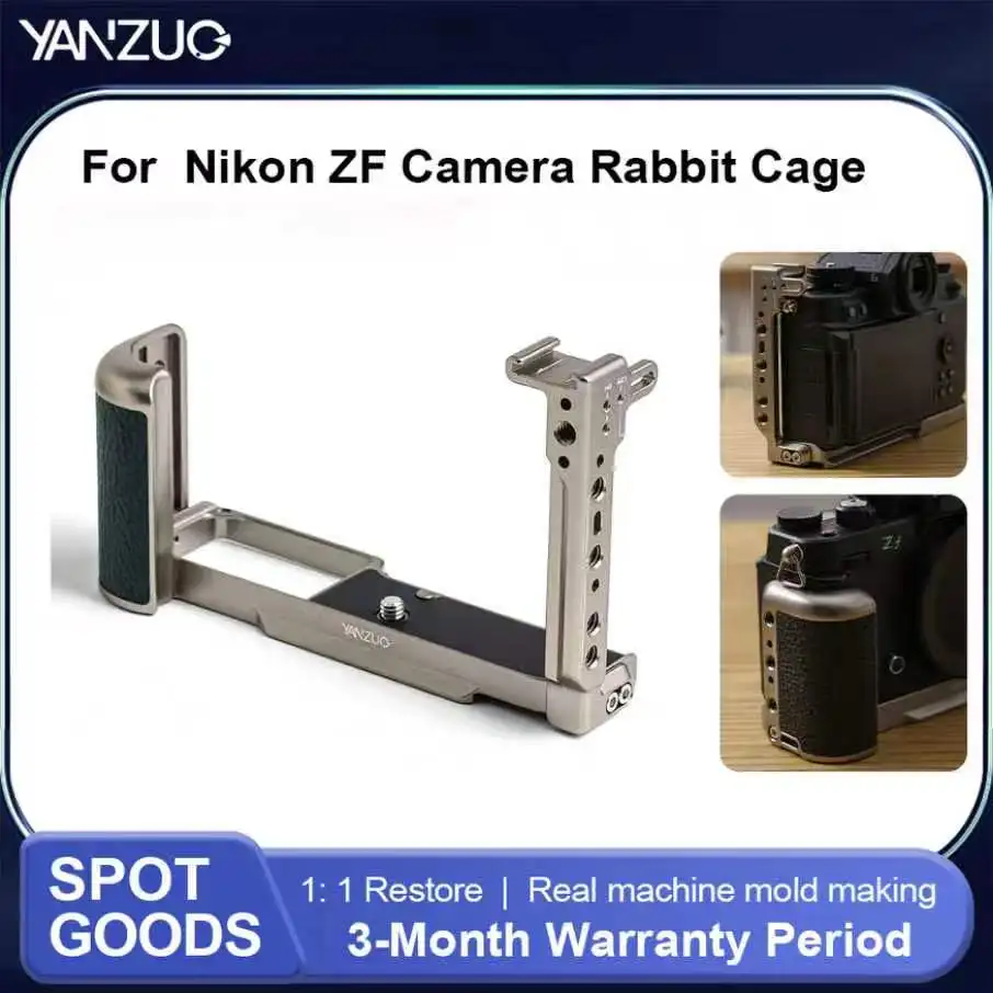 YANZUO Camera Cage for Nikon ZF Aluminum Protective Frame Stabilizer With Arca Quick‑Release Plate Camera Rig