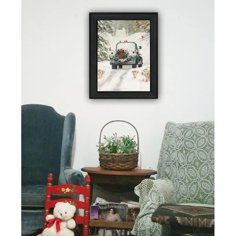 طباعة مؤطرة للحديقة الشتوية، جاهزة للتعليق، إطار أسود، عمل فني ذو مناظر طبيعية خلابة لديكور المنزل #2