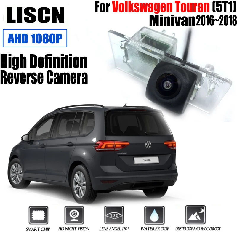 

HD Fisheye Rear Camera License Plate Camera For Volkswagen Touran 5T1 Minivan 2016~2018 Backup Reversing Camera