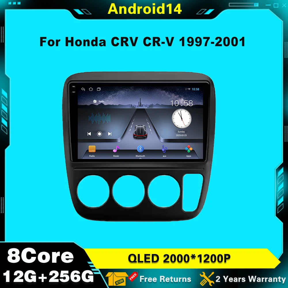 

Car Radio CarplayFor Honda CRV CR-V 1997-2001 Android Android Auto Video Player GPS Navigation Autoradio Audio Stereo Car Radio