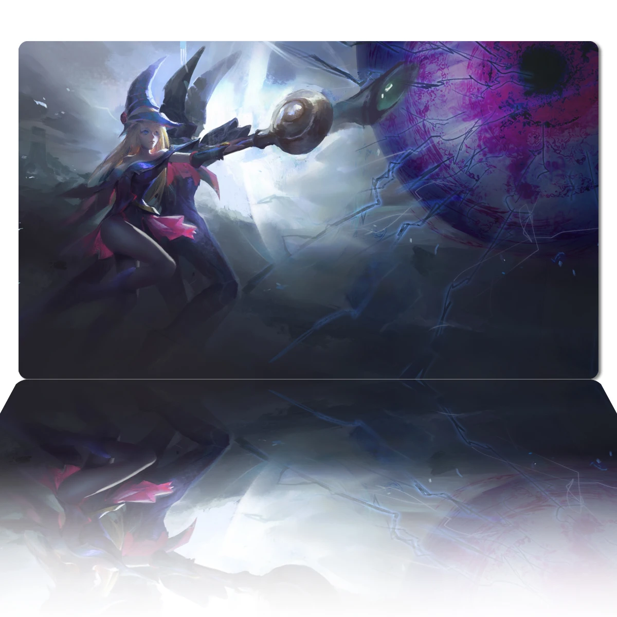 YuGiOh Dark Magician Girl Mat TCG CCG Playmat Board Game Mat Trading Card Game Mat Rubber Anime Mouse Pad Free Bag 600x350x2mm