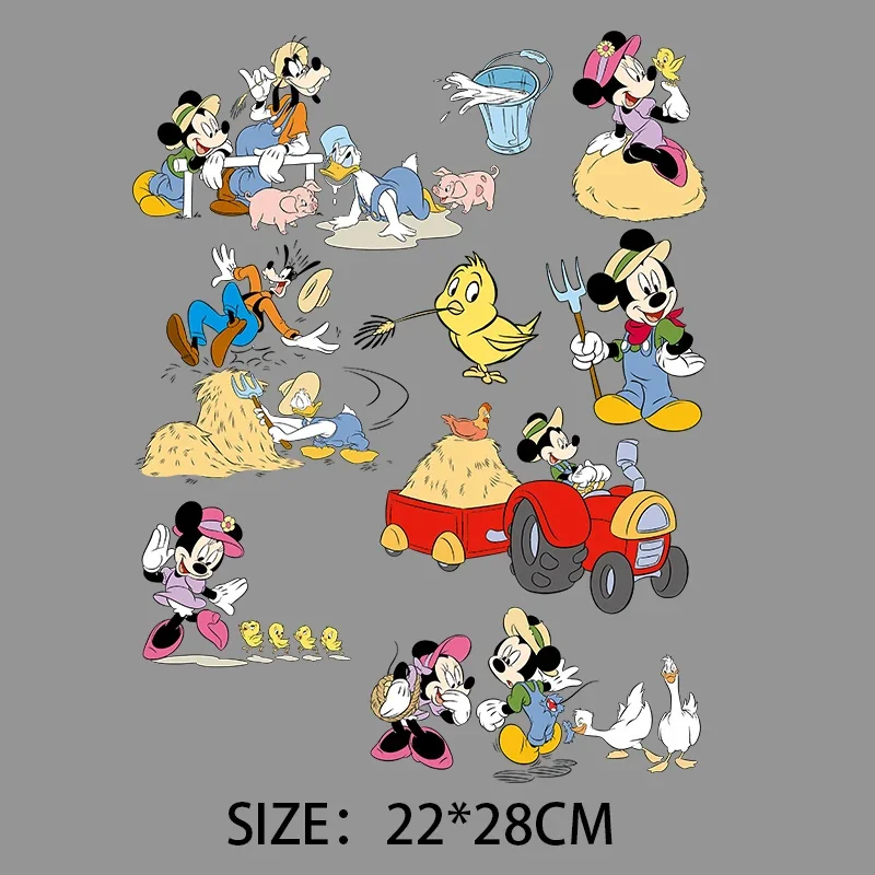 Mickey Minnie Mouse Disney Cartoon Movie Naszywki na ubrania Gorące transfery Naszywka na ubrania DIY T-Shirt Torba na ubrania Naklejki Prezenty