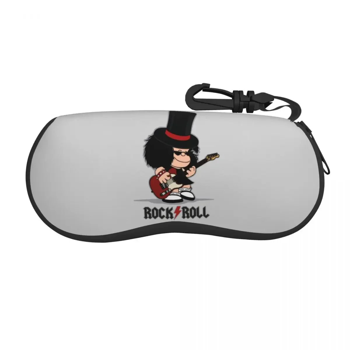 Custom Comic Mafaldas Rock Guitar Shell Glasses Case Unisex Travel Cartoon Quino Manga Eyeglasses Case Sunglasses Protector Box