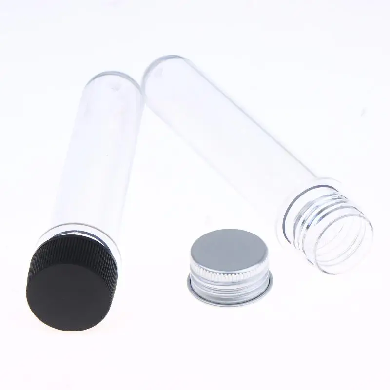 1 Stück transparente, zylindrische, nachfüllbare Plastikflasche, 40 ml, PET-Reagenzglasflasche für Masken, Süßigkeiten, Datenkabel, Maskierpapier – Detail 3