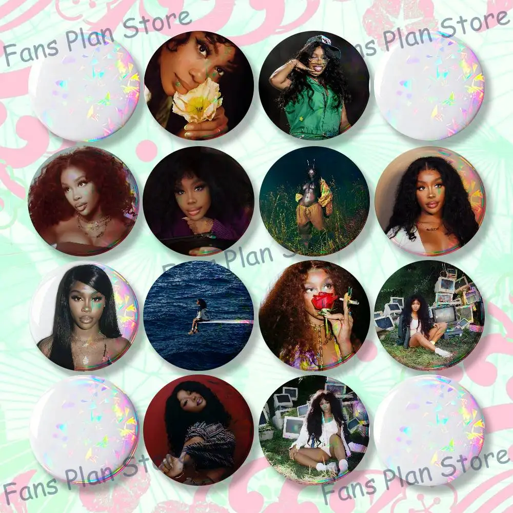 Singer S-SZA 22mm,32mm,42mm,58mm,75mm Round Badge Brooch For Various Clothing Backpacks Jewelry Accessories Gift