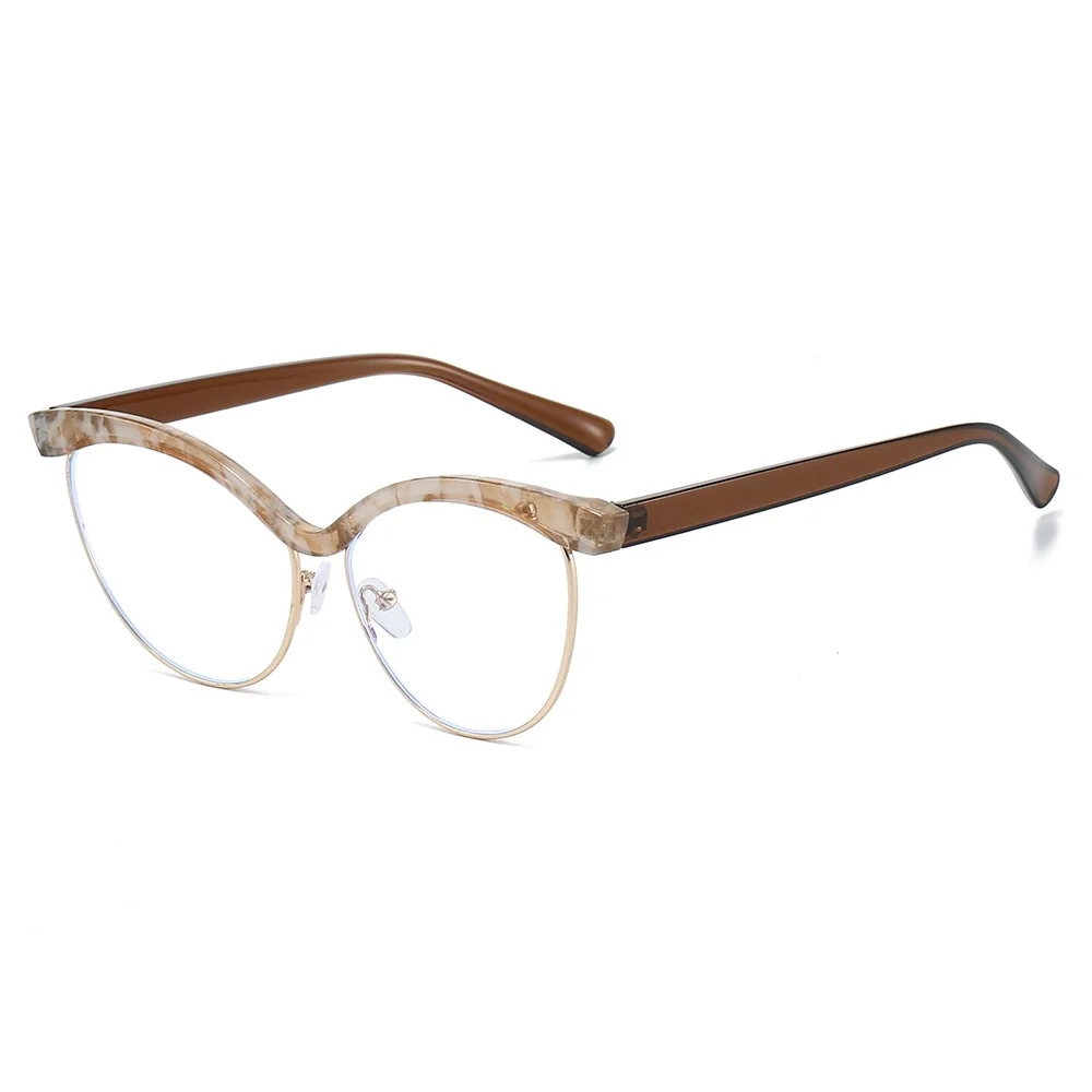 

Anti Blue Light Cat Eye Fashion Retro Eyebrow Glasses 2025 New Leopard Print Anti Radiation Simple Versatile Unisex Glasses