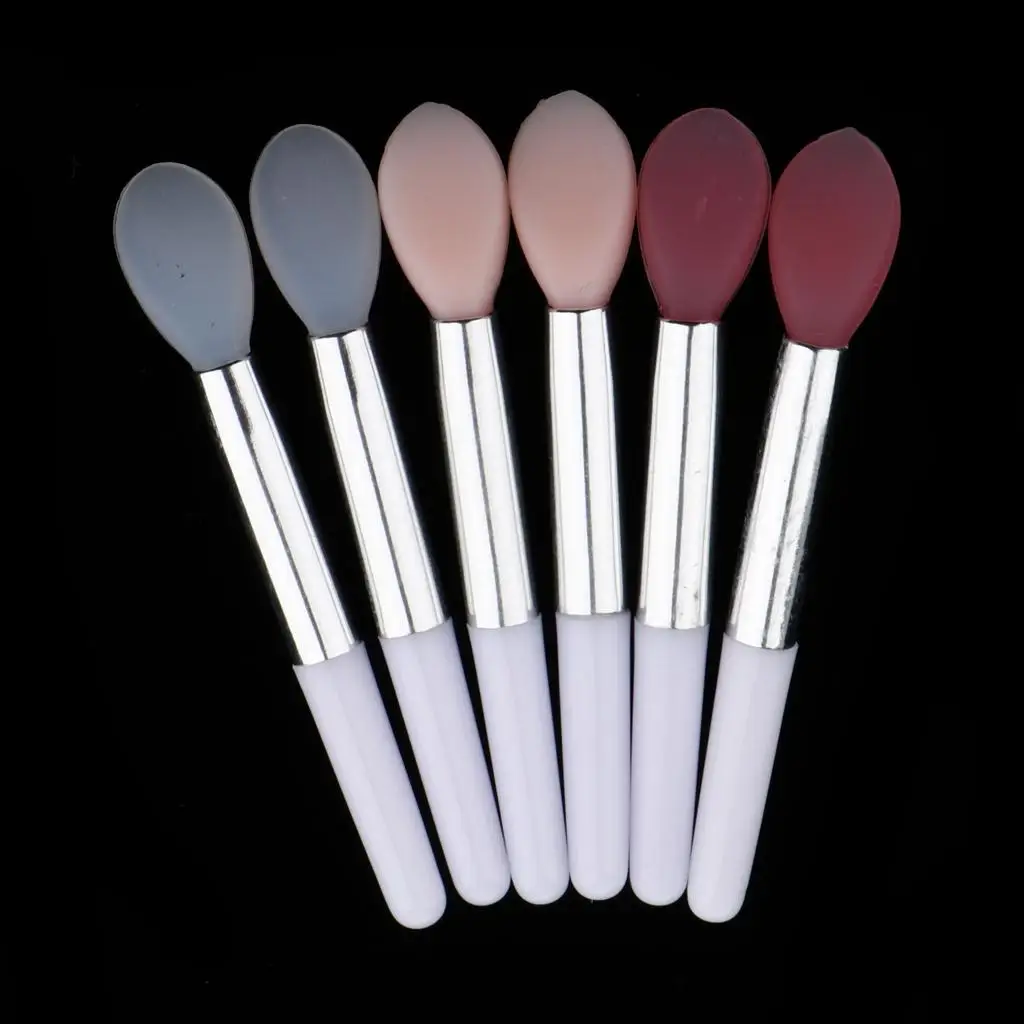 Veel 6-delige schoonheid cosmetische penselen siliconen hoofd lip make-up tools thuis doe-het-zelf toolkit