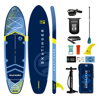 Skatinger 2024 Adult Sup Traveling Fishing Board PVC Inflatable Stand-Up Surfboard with Pump and Bag Accessory