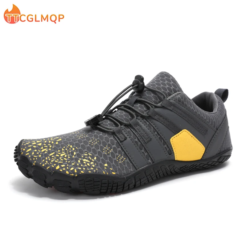 Fashion Unisex Wider Shoes New Flats Soft Zero Drop Sole Wider Toe Sneakes Breathable Mesh Men Barefoot Wide-toed Shoes Big Size