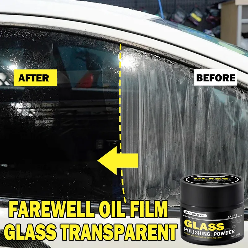 Car Oil Film Remover – Window Cleaner, Stain & Glue Wiper, Lightening Cream Clear Vision