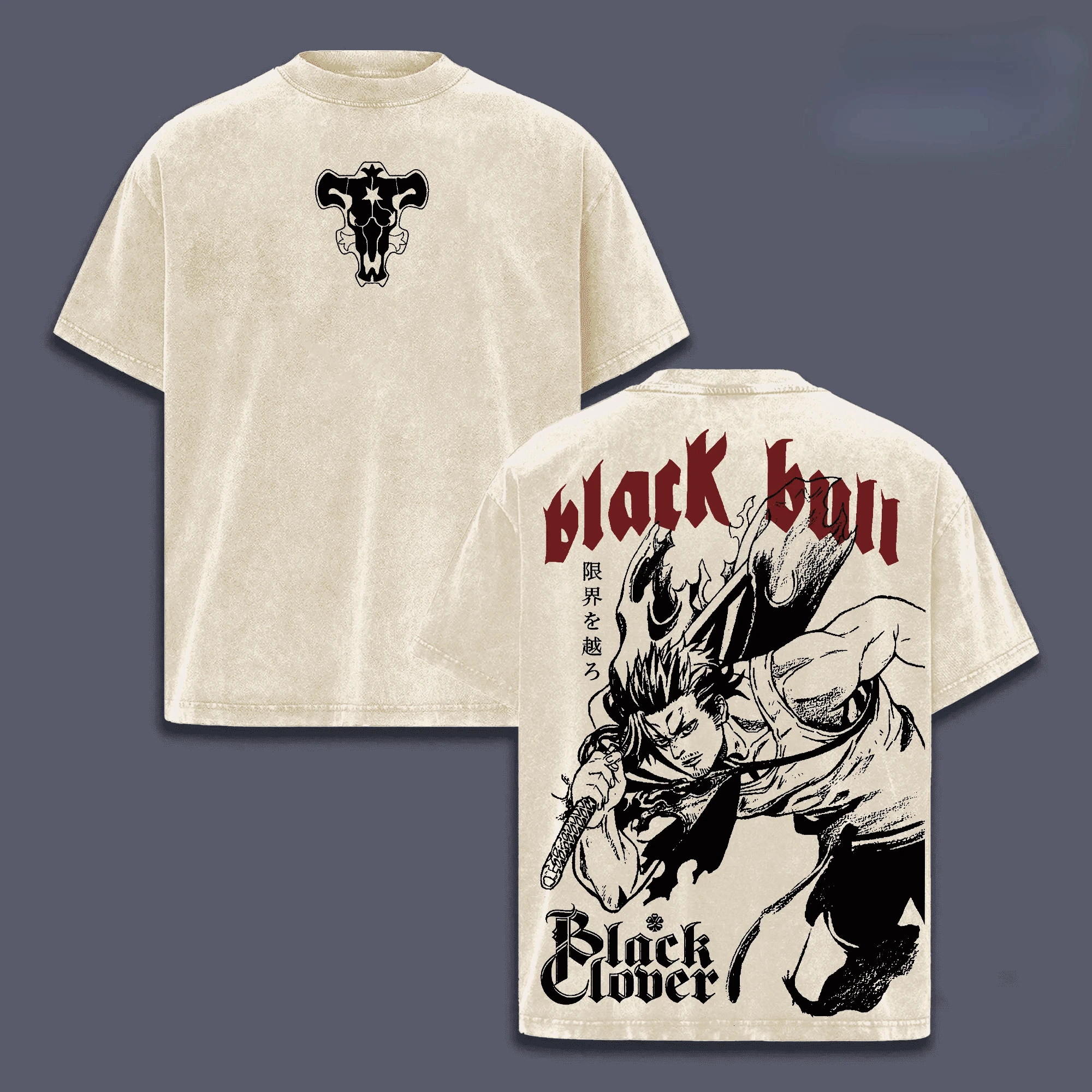 Black Clover Yami Sukehiro T-shirt For Men Clothing Summer Short Sleeve 100% Cotton Tees Tops Gothic Y2k Vintage Washed Tshirt