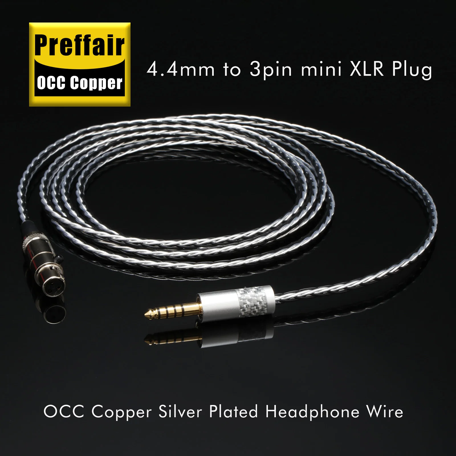 2,5 MM 3,5mm 4,4mm 6,5mm a Mini XLR Cable de auriculares equilibrado para AKG Q701 H118 serie Cable de auriculares OCC plateado