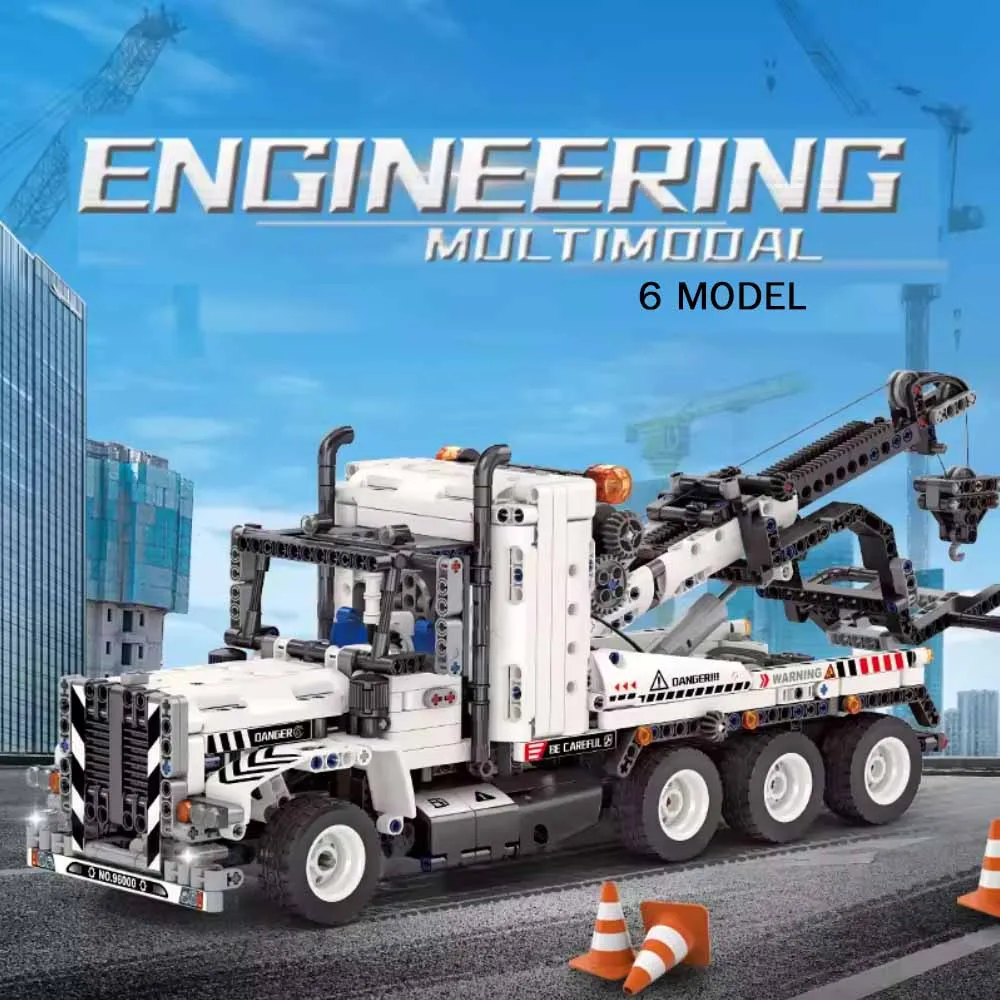 

New MOC 1288pcs Technical RC Highway Trailer Tractor Building Blocks engineering vehicle Toys for Boys Birthday Gift Set