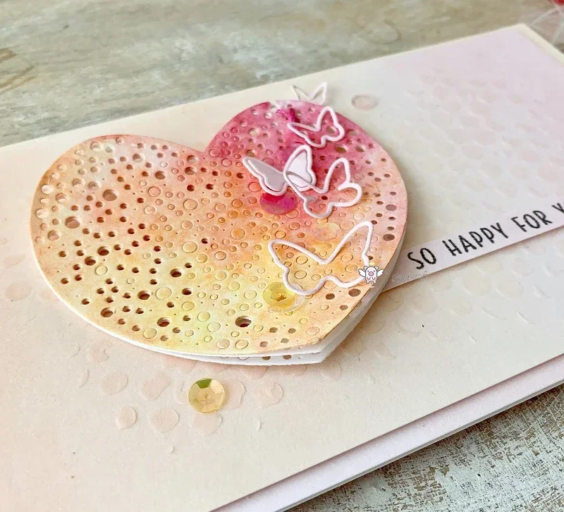 Neue Herzform Metall-Stanzformen Schablonen DIY Scrapbooking Papier/Fotokarten Prägestanzformen