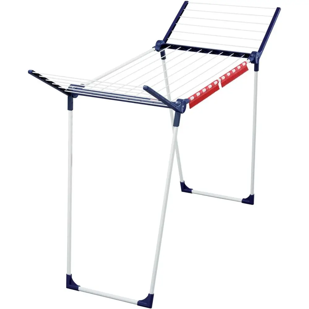 

150-Liter Capacity Folding Drying Rack with Rustproof Design, Extendable Wings, Small Item Holders, Easy Storage, Suitable for I