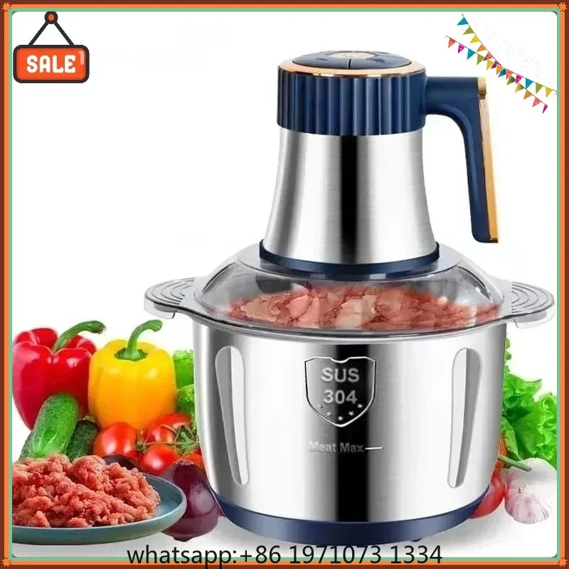 5L Large Capacity Electric Meat Grinder Food Crusher Vegetable Chopper Multifunctional Kitchen Blender Processor