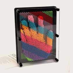 1pc-Plastic Square Rainbow Handprint Versatile Needle Drawing 3D Clone Hand Model Puzzle Toy