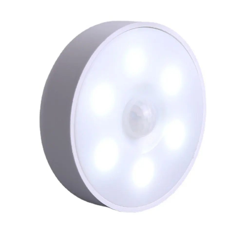 LED Night Lights USB Charged Magnetic Base Wall Light Portable Round Dimming Sensor Lamp for Kitchen Bedroom Lighting