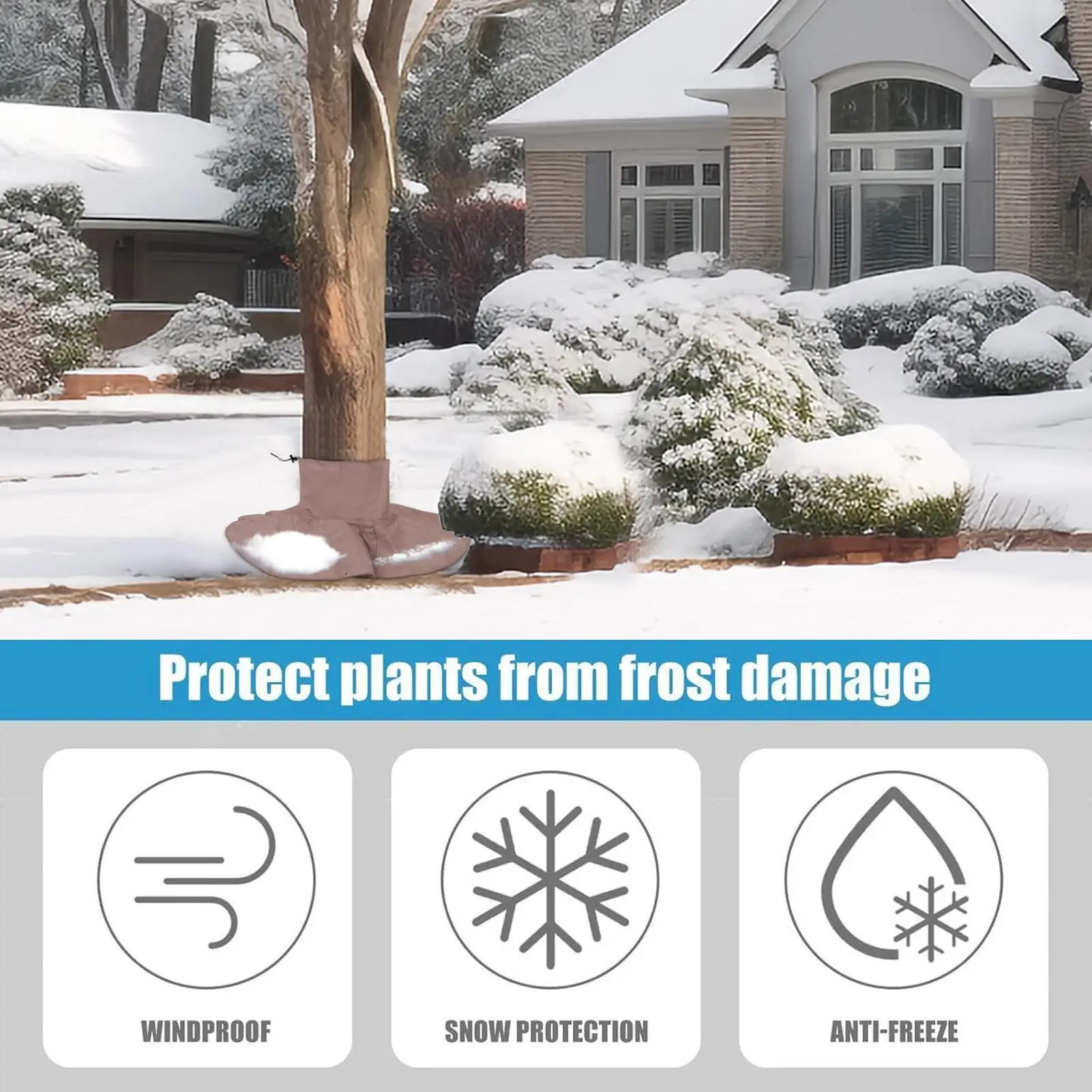 

Tree Root Protector Anti-Freeze Protective Reusable Winter Outdoor Plants Root Frost Wrap For Flower Beds Garden Yard Lawn Patio