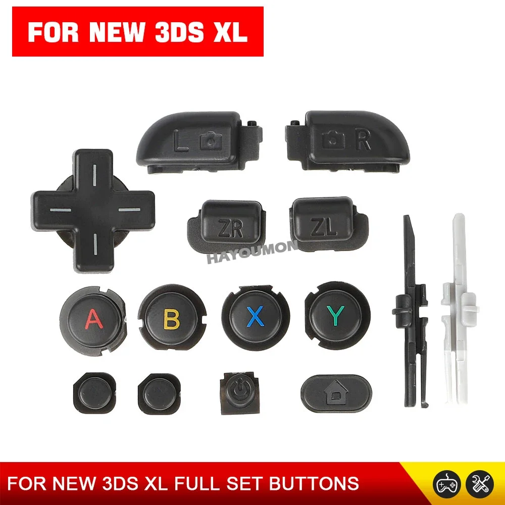 6 COLORS For New 3DS XL LL Full Set Complete D Pad A B X Y L R ZL ZR Home ON OF Power Buttons For New 3DS XL 3DS LL Game Host