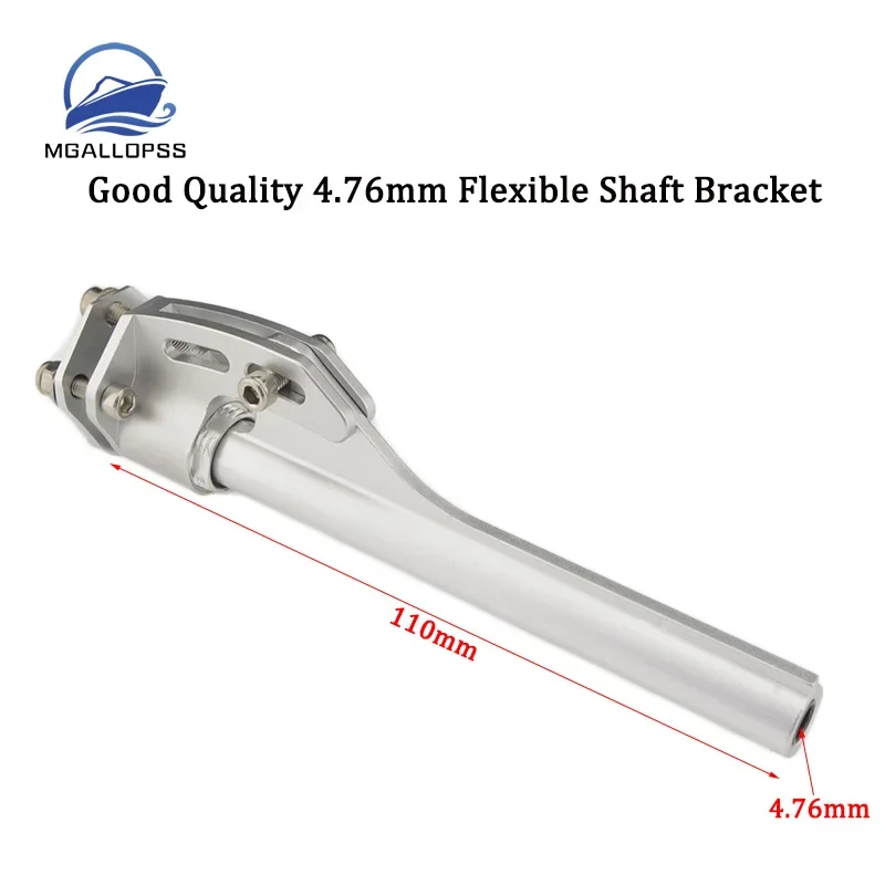 

Good Quality RC Boat 4.76mm Flexible Shaft Bracket Aluminum Strut L110mm for 4.76mm 3/16'' Flexible Shaft Catamaran