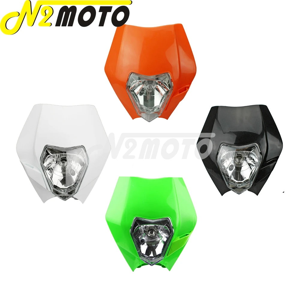 Off Road Supermoto White Headlight Front Lamp Motocross Head Light Dirt Bike For KTM Enduro EXC KLX CRM XR DRZ RMZ RM250 YZ WR