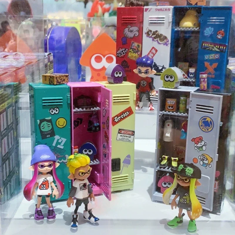 Japan Tokyo Osaka Genuine Bandai Splatoon Locker Locker Style Food Play Action Figures Children Toys Holiday Gift