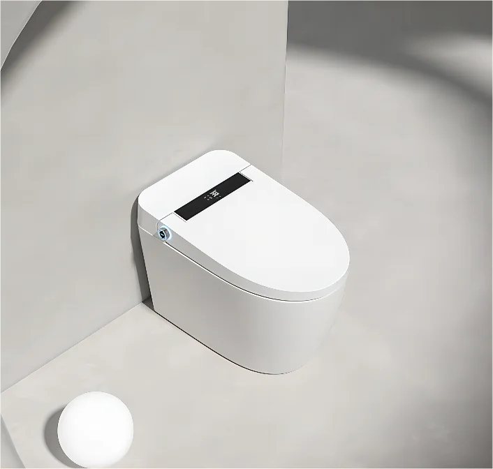 

2025 Smart Automatic Intelligent Wall-Hung WC Toilet Modern Design Elongated White Ceramic P-Trap Bathroom Toilet
