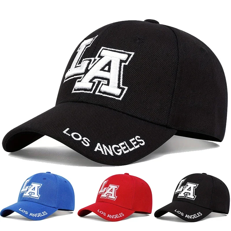 للجنسين لوس أنجلوس إلكتروني التطريز قبعات البيسبول ربيع الخريف في الهواء الطلق قابل للتعديل قبعات عادية الهيب هوب واقية من الشمس قبعة قبعة رياضية