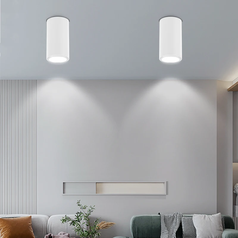 LED Downlight GU10 Replaceable Bulb 110V/220V Ceiling Lamp Surface Mounted Interior Bedroom Living Room Shop Home Led Spotlights