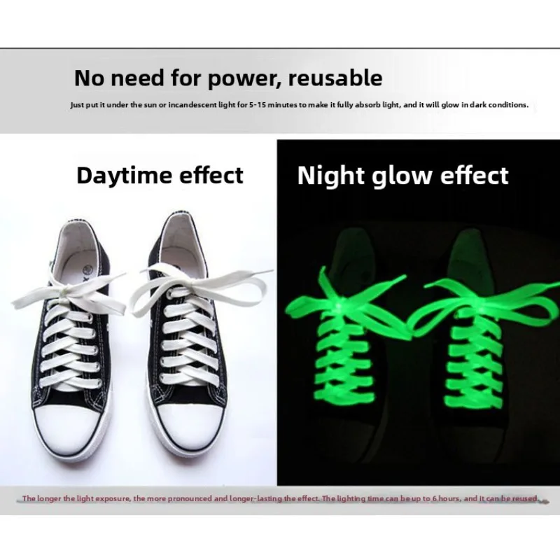 أربطة الحذاء المضيئة أربطة الحذاء المضيئة للرجال والنساء أربطة الحذاء الرياضية المسطحة الفلورسنت أحذية قماشية فلاش الرقص #6