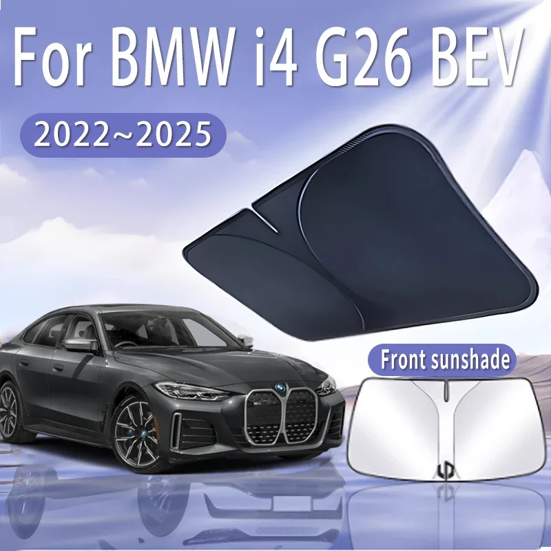 

Foldable Car Sun Visor For BMW i4 G26 BEV 2022 2023 2024 2025 Front Windshield Sunshade Heat Insulation Summer Auto Accessories