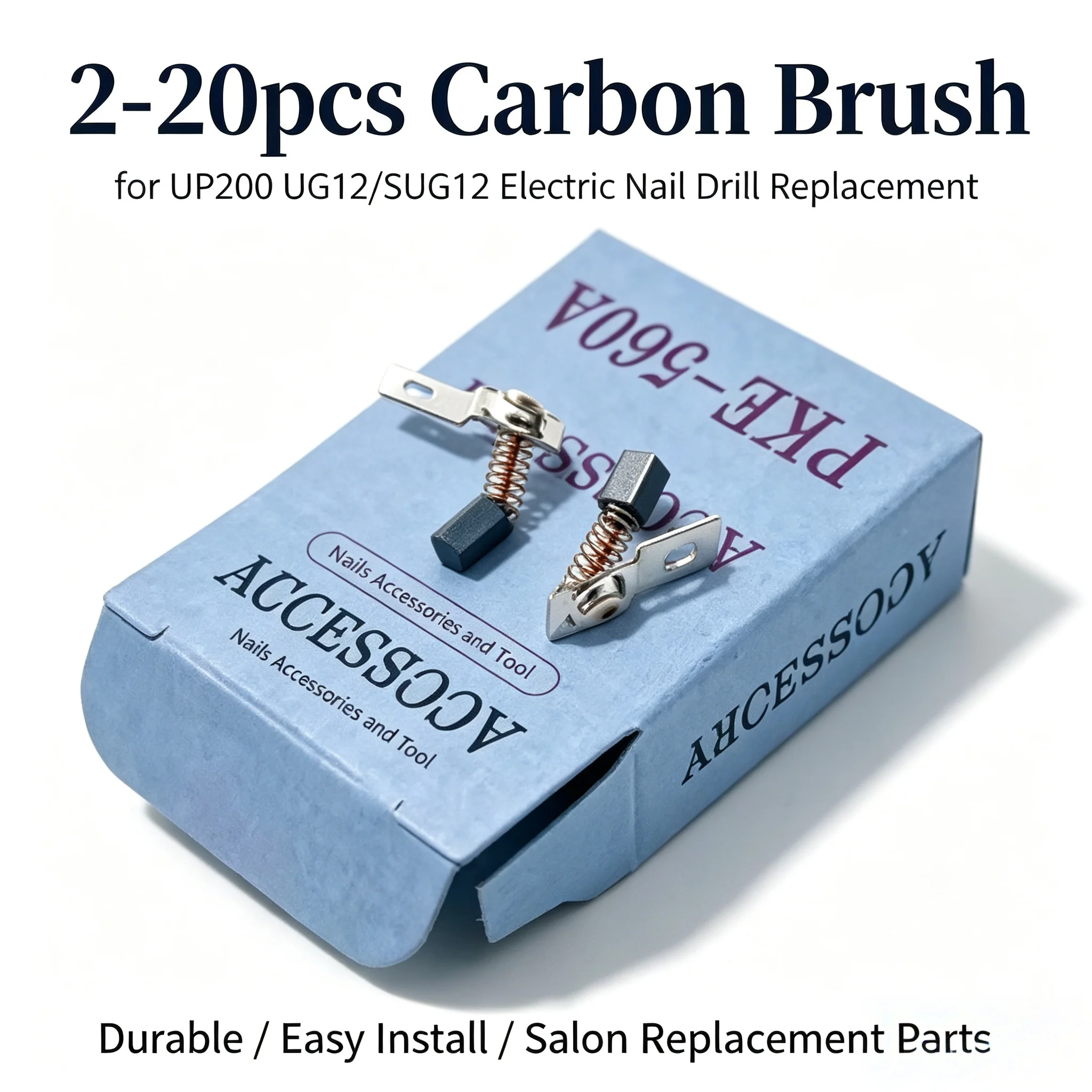 2-20pcs Carbon Brush for UP200 UG12/SUG12 Electric Nail Drill Replacement Nails Accessories and Tool