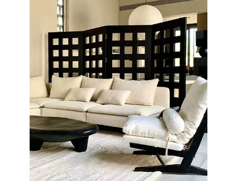 

Designer joint screen/retro wabi sand wind folding screen bed and breakfast living room partition