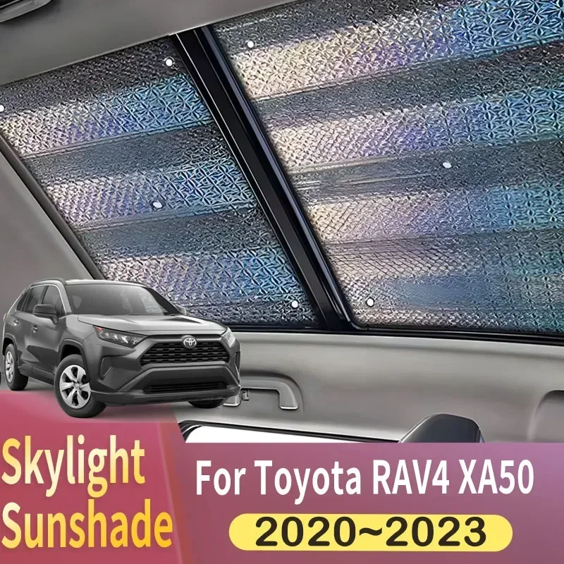 

Sunroof Sunshade Suitable For Toyota RAV4 XA50 2020 2021 2022 2023 MK5 Car Panoramic Roof 2X Heat Shield Window Sunshade Anti-UV